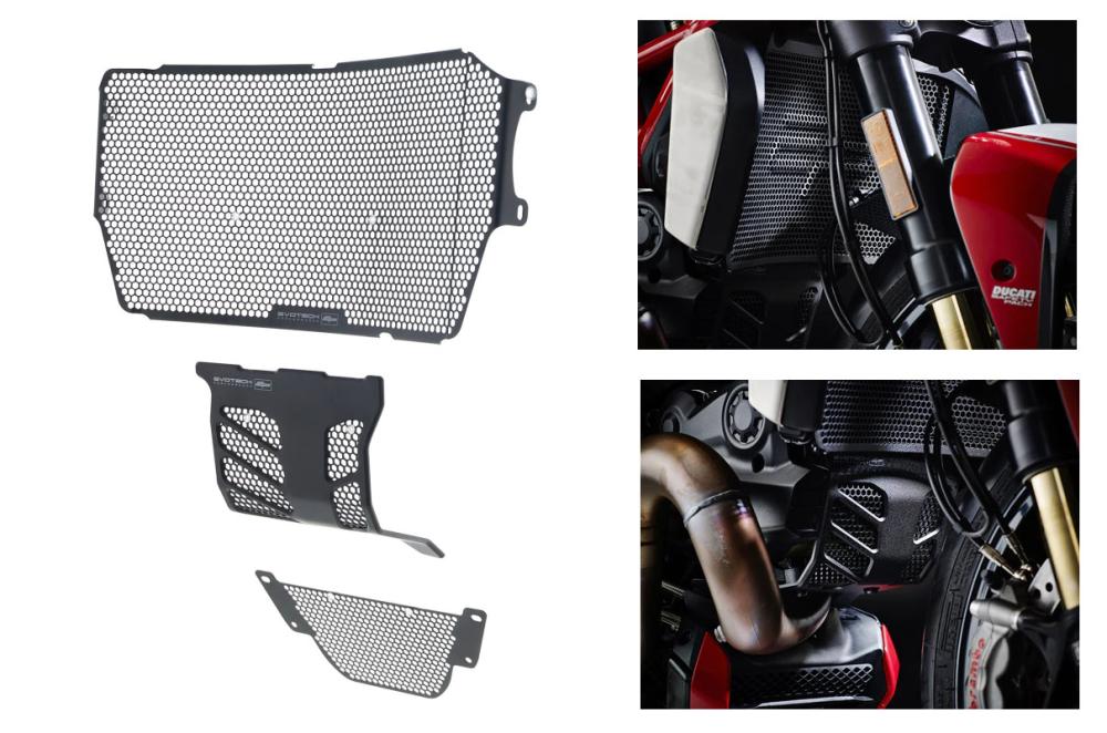 Ducati Monster 1200 Wasser / Oel-Kühler und Motorschutz Set von Evotech Performance